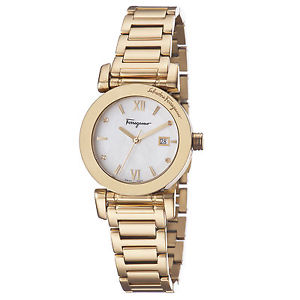 Ferragamo Women's FP1810014 Salvatore Diamond Gold-Tone Stainless Steel Watch