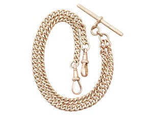 Antique 9 ct Yellow Gold Double Albert Watch Chain, 1937