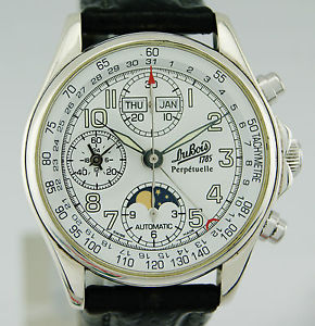 WATCH WATCH DUBOIS 1785 PERPETUELLE CHRONOGRAPH SILVER 925 CASE AUTOMATIC