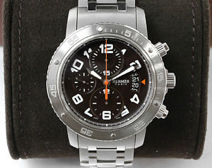 Pre-Owned Hermes Clipper Diver Chrono SS/Titanium Men's Auto Watch CP2.941, MR