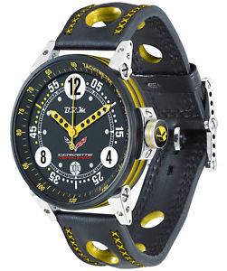Genuine BRM Watch V12-44 Corvette Automatic movement Black dial V12-44-COR-02
