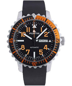 FORTIS Aquatis Marinemaster Swiss Auto Day/Date watch 200m WR 42mm 670.19.49 K