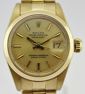 ROLEX OYSTER PERPETUAL DATEJUST GOLD LADY
