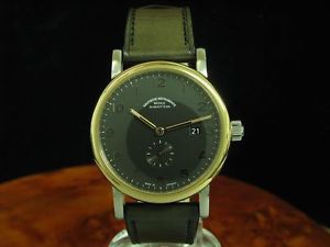 MÜHLE GLASHÜTTE ANTARIA GOLD MANTEL / EDELSTAHL AUTOMATIC HERRENUHR REF M1-39-67