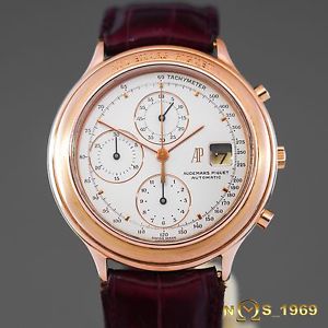 AUDEMARS PIGUET HUITIEME CHRONOGRAPH 18K ROSE GOLD AUTOMATIC REF.25644 WITH BOX