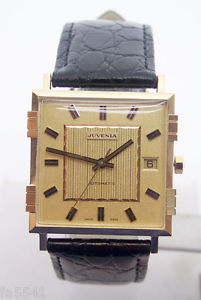 NOS 18K Gold JUVENIA MACHO Mens 25J AUTOMATIC Watch 8902 1 Year Store Warranty