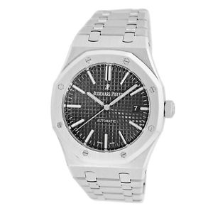 AUDEMARS PIGUET Stainless Steel Royal Oak Automatic 41mm Black # 15400 ST box