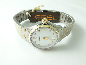 EBEL Damenuhr Ref.:1216197 Edelstahl/18KT Gelbgold Perlmutt ZB 8 Diamanten NEU