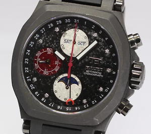 Auth BUTI Black Rain Moon LIMITED 500 Automatic Chronograph Mens w/Paper_262091