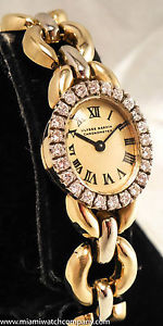 Ladies Ulysse Nardin Watch Diamond Bezel - 14K Gold - 18mm x 21mm
