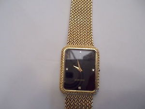 VINTAGE ANTIQUE GENT'S CONCORD WATCH 18K YELLOW GOLD DIAMOND WRISTWATCH