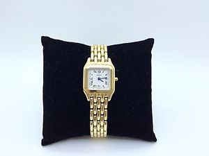 Movado gorgeous 7 inch 14K yellow  Gold Roman Numeral Ladies quartz Watch.