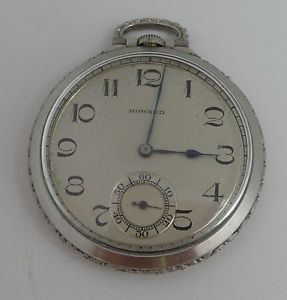 Howard solid Platinum antique pocket watch, 17 jewels, works great, very rare!