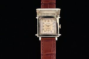Glycine Flip Top Watch - Benrus 14K Solid Gold Case