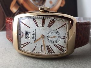 Dubey & Schaldenbrand Solid 18k Rose Gold Aerodyn Date Men's Watch w/ Boxes