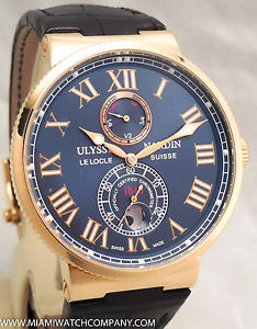 New Ulysse Nardin " Maxi Marine" Watch - 18K Gold - 43mm - Date / Automatic