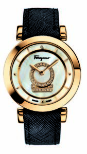 Salvatore Ferragamo Women's FQ4060013 Minuetto Gold IP Steel Diamonds Watch