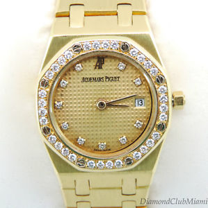Audemars Piguet Lady's 18kt Yellow Gold Royal Oak Watch  80.0 Grams
