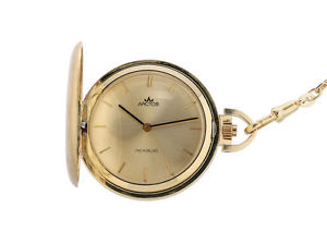 Arctos Taschenuhr Frackuhr inkl. Uhrenkette 14kt Gelbgold 48g Handaufzug 38mm