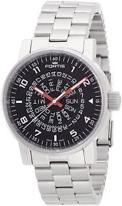 New FORTIS Space Matic Classic SS Black/Red Dial Men's Auto Watch 623.10.51M,MR