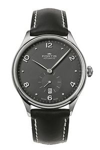 Fortis Men's 901.20.11 L.01 Hedonist Automatic Black Dial Black Leather Watch