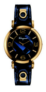 Salvatore Ferragamo Womens FG3040014 GANCINO DECO Diamond-Accented Gold IP Watch