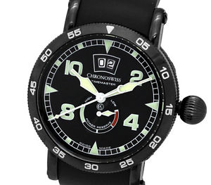 Pre-Owned CHRONOSWISS Time Master Automatic Black Men's Wristwatch CH3535-RB, ML