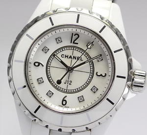 Pre-Owned CHANEL J12 Quartz 8P Diamonds White Dial Women's Wristwatch H2422, ML