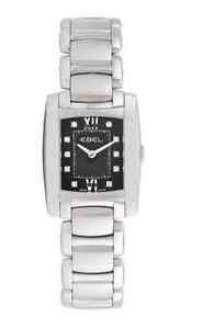 Ebel Women's 9976M22/58500 Brasilia Rectangular Black Diamond Dial Wristwatch