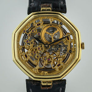Audemars Piguet Skeletonized, 18K Yellow Gold, Octagonal, Automatic, Very Rare