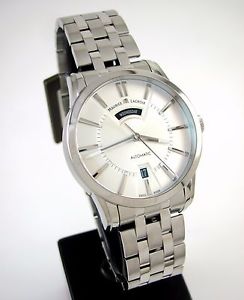 New Maurice Lacroix PT6158 Pontos Day Date Stainless Steel Silver Dial Watch | J
