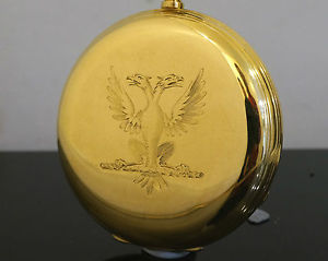 18Carat Gold Masonic Double Headed Eagle Pocket Watch Case 43mm Diameter Approx