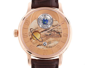 Schwarz Etienne Set -Ode auf die Woche- Samstag Saturne 18kt Roségold Tourbillon