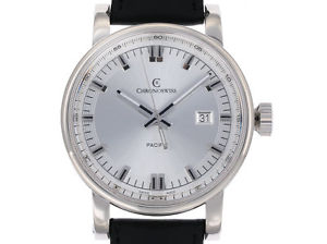 Chronoswiss Pacific Stahl Automatik Lederband 40mm UVP 2.950,- Box&Pap. Full Set