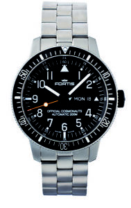 Fortis Men's Watch Automatic Unidirectional Bezel Steel Day/Date 647.27.11 M