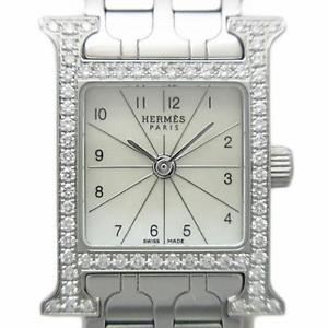 Pre-Owned HERMES H Series Quartz Diamond Bezel Women's Wristwatch HH1.130, ML