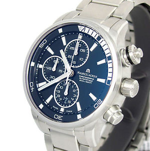 New MAURICE LACROIX Pontos S Black Steel PT6008-SS002-330 Men's Watch  |G