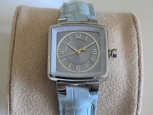 AUTH Louis Vuitton Speedy Quartz Alligator Band Watch - Ice Blue W/Paperwork
