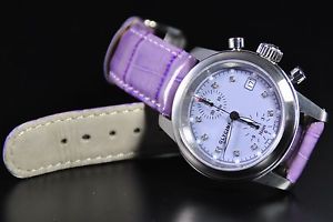 NEUF GLYCINE NIGALOO REEF DIAMONDS D 3825,18 AUTOMATIQUE CHRONOGRAPHE DIAMANTS