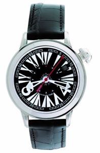 Gio Monaco Women's 388-A 101 THS Automatic Black  Alligator Leather Watch