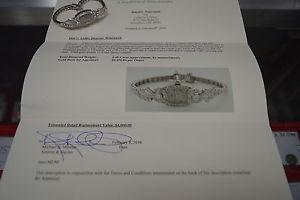 LISTS $4 K  VINTAGE  HAMILTON 14 K 1.40 CT  DIAMOND WRISTWATCH IN BOX # 528363A image 1