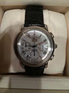 Authentic Maurice Lacroix Masterpiece Flyback Annuaire 40mm 18K Bezel / SS Case