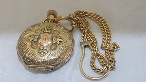 Frank F. Bonnet 14k Quad-Colored Gold and Diamond Pocket Watch