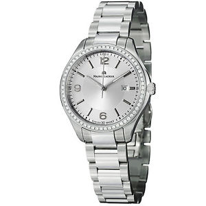 Maurice Lacroix Women's 'Miros' Silver Diamond Dial Steel Quartz Watch