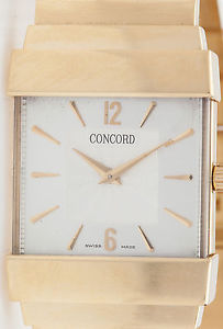 MINTY $10,000 Mens 18k Yellow Gold DRESS Watch by CONCORD RARE 126g