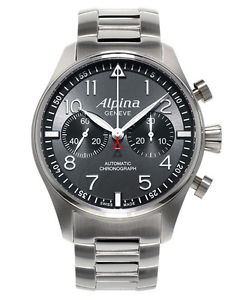 Alpina Startimer Pilot Chronograph Antracite Mens Watch AL-860GB4S6B