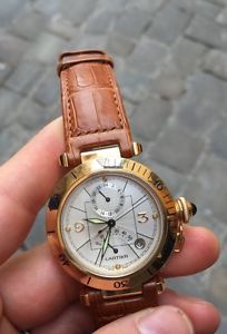 Cartier Pasha 38 mm (Santos) Oro Gold Pasha two time automatic full set 2395