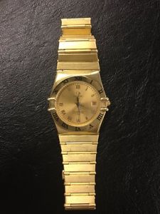 Omega Constellation Oro Gold medium 34mm 18kt 750 Quarzo Man