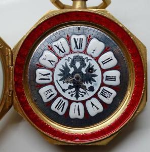 One of a kind antique Imperial Russian Verge Fusee Repeater OVERSIZE watch.10cm