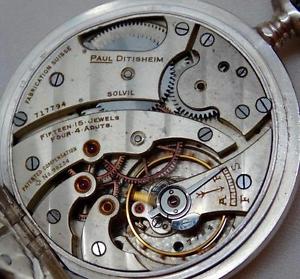 Mega rare Paul Ditisheim Solvil Chronometer German Kriegsmarine silver watch